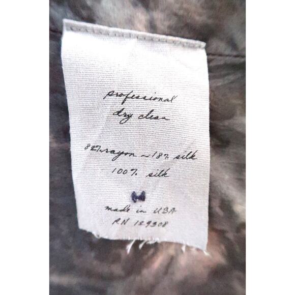 RAQUEL ALLEGRA Velvet Silk Single Breasted Tie Dye Blazer Jacket SSENSE 1 S $800 - Picture 13 of 16